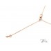 Кръст Колие от 14К  Розово Злато с Диамант  Bloom Jewellery
